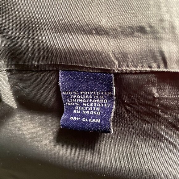 JONES WEAR SIZE 12 NAVY SUIT FULLY LINED JACKET WITH TIES AND SLACKS - Picture 7 of 16